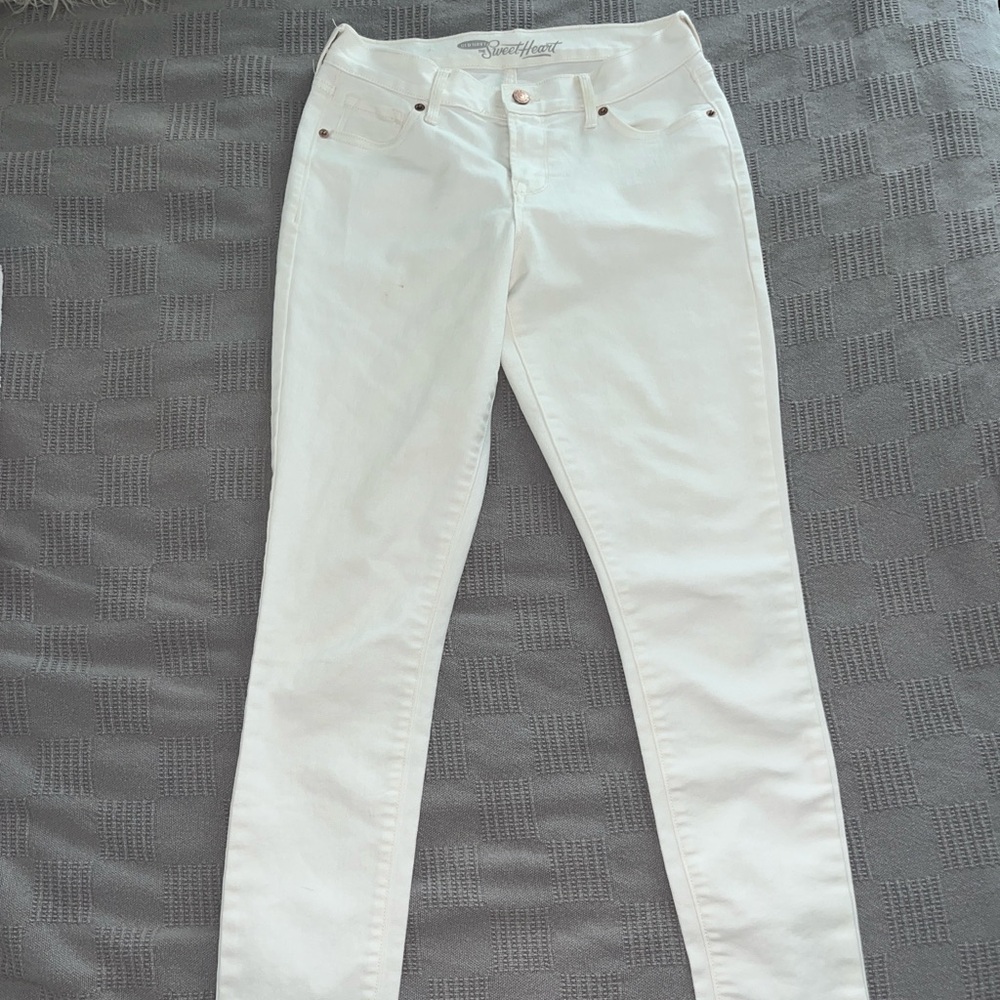 Old Navy White Straight Leg Jeans - Picture 3 of 9